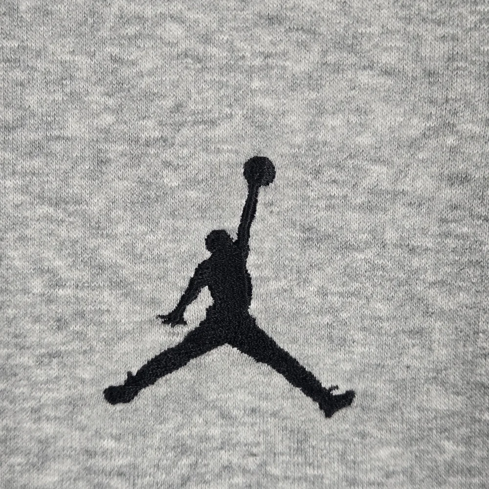 Nike Air Jordan Hoodie Men's Gray Full Zip Fleece Hoodie Embroidered Jumpman XXL